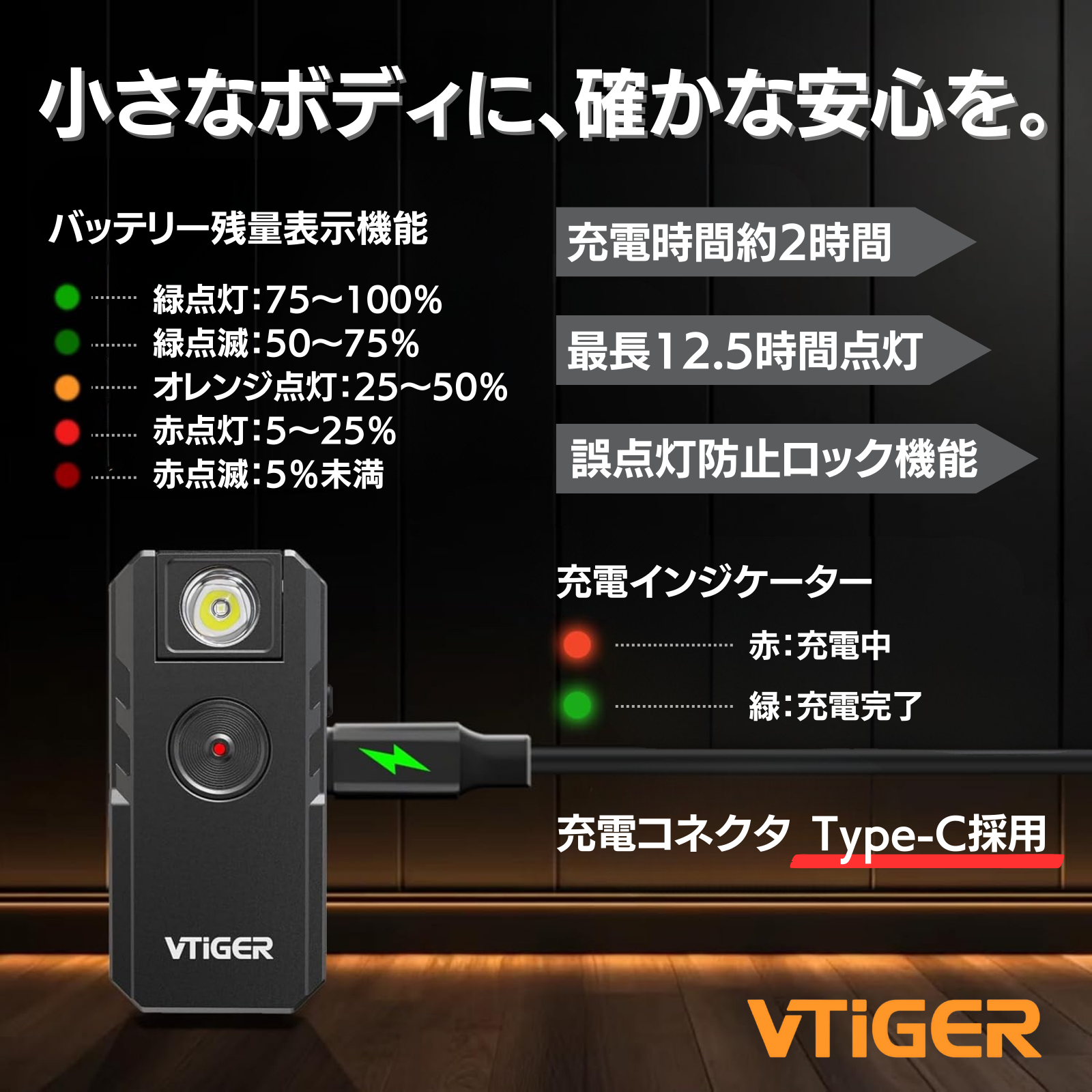 VTIGER C1 超小型懐中電灯