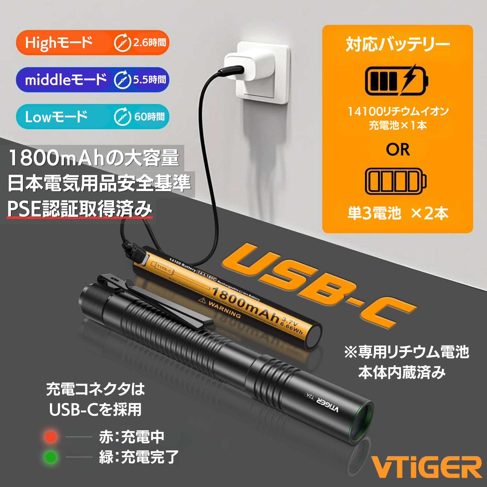 VTIGER T2A 懐中電灯